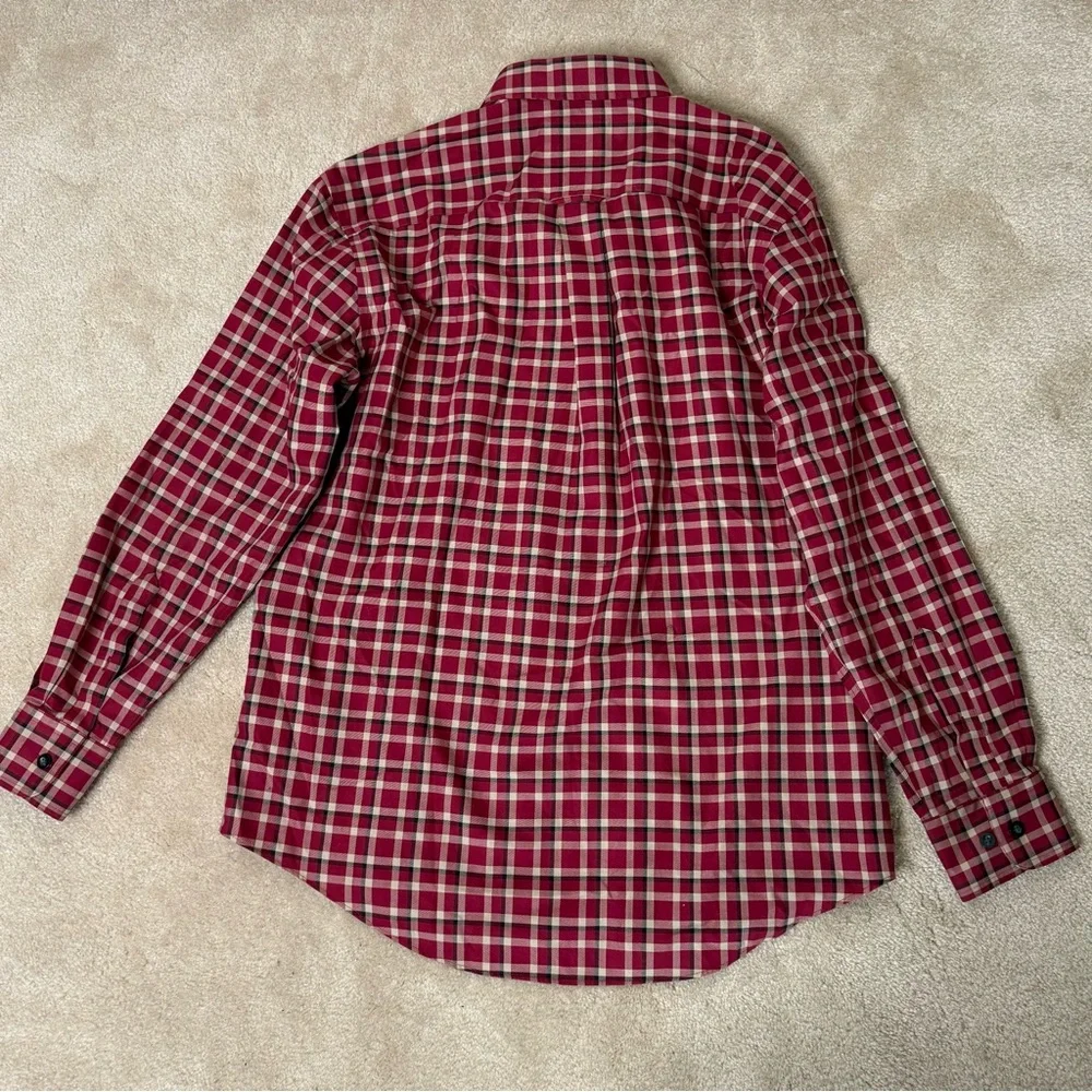 Cabela’s Outfitter Series Mens Long‎ Sleeve Red Plaid Button Down Quality Cotton